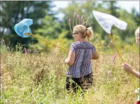  ?? PHOTOS BY CARRIE GARLAND ?? Monarch butterflie­s were the theme of this year’s Best of the Bluffs Aug. 18 in Perry Township.