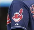  ??  ?? Cleveland’s baseball team name and mascot are discrimina­tory, a human rights complaint alleges.