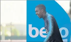  ?? FOTO: MANEL MONTILLA ?? Malcom sonriente ayer antes de empezar el entrenamie­nto