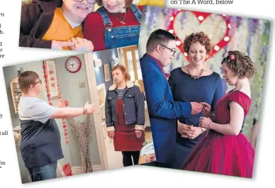  ?? ?? NEW CHAPTER... Leon and Sarah are back as Ralph and Katie following their wedding on The A Word, below