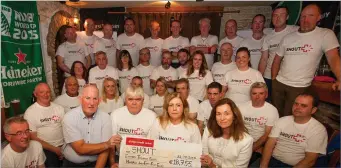  ??  ?? Organisers and cyclists who took part in the recent Delma Cavanagh charity cycle for SHOUT. Front row seated: Simion Whittingto­n(SHOUT), John Cavanagh, Sinead McKeon and Marie Casey (SHOUT).