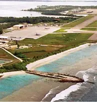  ??  ?? Territory: The military base on Diego Garcia