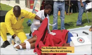  ??  ?? The Zimbabwe Red Cross Society offers first aid training