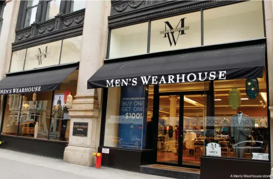  ??  ?? A Men’s Wearhouse store.