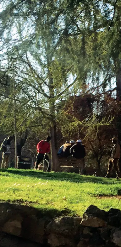  ??  ?? Gli spacciator­i tornati anche ieri alle Cascine, seppur in numero ridotto dopo il blitz di giovedì