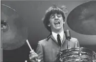  ??  ?? „ Ringo Starr in action during one of the band’s early US shows.