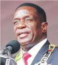  ??  ?? President Mnangagwa