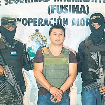  ??  ?? OPERACIÓN. Geffry Darío Guzmán fue capturado el 9 de noviembre de 2017 en El Paraíso, Copán.