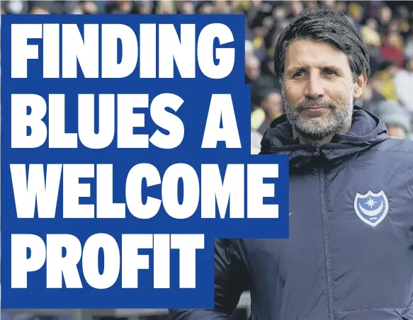  ?? ?? Pompey head coach Danny Cowley, pictured, is confident he can deliver the club a healthy profit should he be allowed to bring in young players with the best years ahead of them