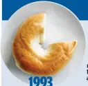  ??  ?? BAGELS a high in ca sugar — j contains many ca Mars Bar refined w 1993, they a third sm 1993