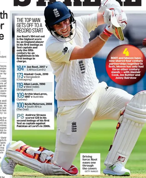  ?? GETTY IMAGES ?? Driving force: Root eases one through the covers
