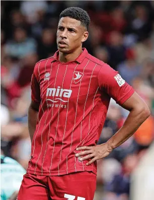  ?? ?? Curtis Davies has started 11 League One games for Cheltenham Town this season