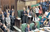 ??  ?? Unmissable: the Speaker addresses MPs during the Brexit debate on Wednesday