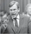  ?? CP ?? Michael Wilson speaks during question period in the House of Commons in 1986.