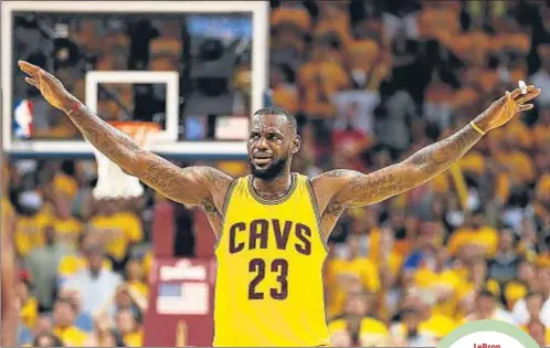  ?? GREGORY SHAMUS / AFP ?? LeBron
James. El mejor jugador del mundo quiere conseguir su tercer título de la NBA, que sería el primero para los Cleveland
Cavaliers