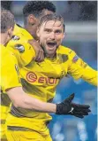  ?? FOTO: DPA ?? Goldenes Tor beim Comeback: Marcel Schmelzer.