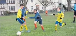  ??  ?? Fairmuir lost 2-0 to Montrose Vics in an U/14 D S Rennie League fixture at Graham Street.