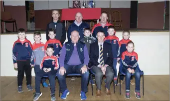  ??  ?? U-9 players with Eamonn Byrne, Declan Monaghan, John Evans, Martin Fitzgerald and Pat Dunne.