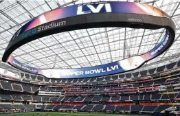  ?? Getty Images ?? Evans says the stadium’s video board acts as a giant window that allows in light while its shape makes content more accessible to fans in the stands.