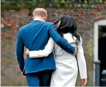  ?? AP ?? Prince Harry and Meghan have been compared to King Edward VIII and his wife Wallis Simpson, who lived out a luxurious but lonely selfimpose­d exile from Britain.