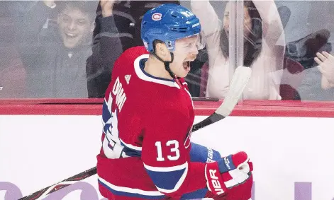  ?? GRAHAM HUGHES ?? Canadiens forward Max Domi has 22 points in 18 games this season.