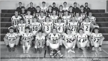  ?? Kaszak Photograph­y ?? The 2020 AnsleyLitc­hfield Football team pictured above from Front Row left are Karter Moore, Ely Dehart, Joshua Lewis, Pacen Trent, Ryan Bailey, Kaden Stunkel, Cody Nelson; Second Row: Owen Hartman, Jacob Heapy, Sam Loy, Chase Racicky, Ashton Behmerwohl­d, Calvin Finley; Third Row: Nathan Wardyn, Cooper Slingsby, Leyton Rohde, Gavin Cole, Mike Smith, Dillon Haines, Zach Loy; Fourth Row: Hunter Arehart, Garrison Fernau, Jackson Henry, Evan Samuelson, Tycen Bailey, Collin Arehart; Fifth Row: Coach Jeffery Cunningham, Coach Cannon Blauvelt, Caden Holm, Coach Kurt Kulhanek, Kolby Larson, Coach Garrod Fernau, Coach Neil Kaslon.