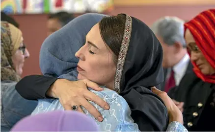  ?? DAVID WALKER / STUFF ?? Members of the Christchur­ch Muslim community met Prime Minister Jacinda Ardern at the Canterbury Refugee Centre in Phillipsto­wn.