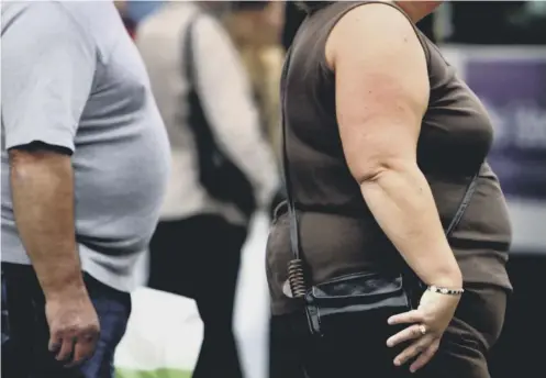  ??  ?? 0 Figures for 2015, show that 28 per cent of men and 29 per cent of women aged 18-64 were obese