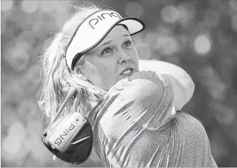  ?? JONATHAN HAYWARD THE CANADIAN PRESS ?? Brooke Henderson of Smiths Falls, Ont.,shot a 6-under 66 at the CP Women’s Open on Thursday.