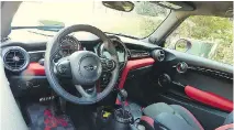  ?? BRIAN HARPER/ DRIVING ?? The interior of the Mini Cooper JCW 3 Door.