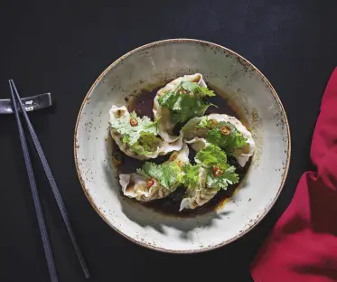  ??  ?? (From top) Ho Lee Fook’s cabbage and pork dumplings with sacha soy dressing; Chilli Fagara turns up the heat