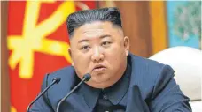  ?? FOTO: KCNA/DPA ?? Nordkoreas Machthaber Kim Jong-un hat wahrschein­lich kleine Atomspreng­köpfe für ballistisc­he Raketen entwickeln lassen.