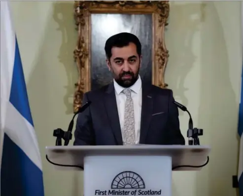  ?? ?? Former First Minister Humza Yousaf resigned on Monday following his decision to end the Bute House Agreement