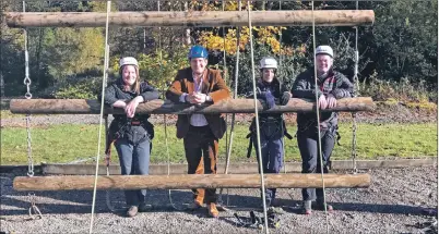  ??  ?? From left, Katie Docherty, Chris Tiso, Dundee Courier reporter Gayle Ritchie and Steven Maclennan.