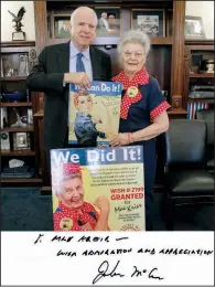  ??  ?? Mae Krier meets with Sen. John McCain in 2017. (Courtesy of Mae Krier, from McCain’s office)