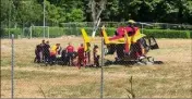  ?? (DR) ?? La victime a été transporté­e par l’hélicoptèr­e Dragon  vers l’hôpital de Nice.