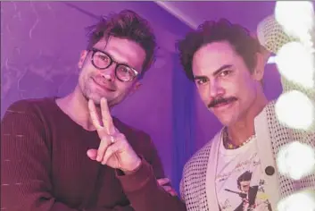  ?? Jay L. Clendenin Los Angeles Times ?? TOM SCHWARTZ, left, and Tom Sandoval find peace at their L.A. bar and restaurant, Schwartz & Sandy’s.