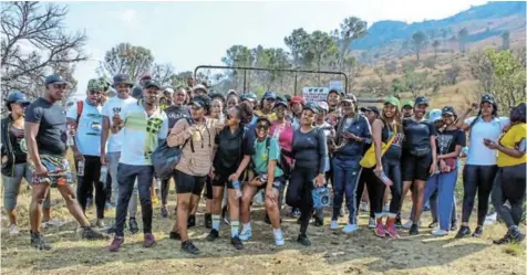  ?? Picture: SUPPLIED ?? HIKE FOR CHANGE: Chris Hani Region ANCYL members ready to take on a hike along Longhill mountain drive on Saturday, in a stand against gender-based violence