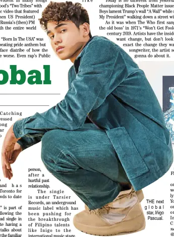  ??  ?? THE next global star, Iñigo Pascual.