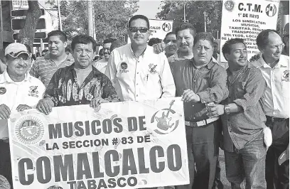  ?? ?? Al sindicato comalcalqu­ense pertenece el músico Mani Colash.