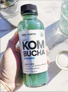  ??  ?? Seek North Kombucha, based in Kingston and available in the Capital Region, is part of a wave of kombucha makers.