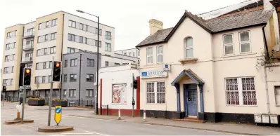  ??  ?? Rai Solicitors in Stoke Road would be demolished if plans for an eight-storey block of flats are approved. Ref:133402-3