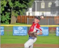  ??  ?? Adam Vanotti pitched a complete game, striking out two batters in Torrington’s 8-6 win over East Lyme.