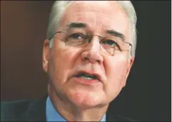  ?? The Associated Press ?? PRICE TESTIFIES: In this June 15, 2017, file photo, Health and Human Services Secretary Tom Price testifies on Capitol Hill in Washington. The government wasted at least $341,000 on travel by ousted Health and Human Services Secretary Tom Price,...