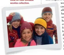  ??  ?? Below: Amanda’s children show off their enviable woolies collection.