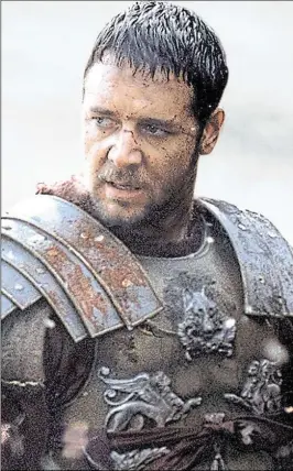  ??  ?? Russell Crowe in Gladiator