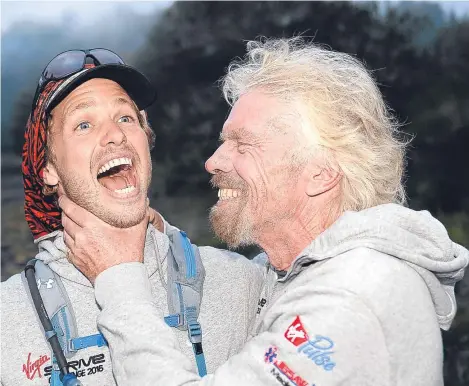  ??  ?? SIR Richard Branson said he was proud of his body after completing a gruelling 30-day challenge from Switzerlan­d to Sicily.
The 66-year-old tycoon hiked, cycled, swam and ran more than 2,000km from the Matterhorn to Mount Etna as part of the Virgin...