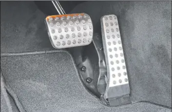  ?? Getty Images ?? Pedal extenders are an easy solution to a potentiall­y lethal problem for shorter drivers.