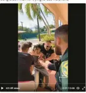  ?? ?? A video posted to the TikTok account floridajoo­ka shows a Broward Sheriff’s Office deputy grab a man’s neck and slam him to the ground outside the Bonaventur­e Town Center Club on Dec. 22.