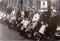  ?? ?? Members of the Gloucester Vespa Club